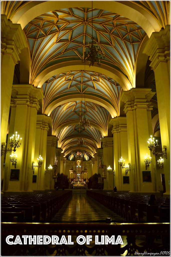 the intricate high ceiling of the Cathedral