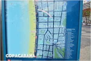 the map of Copacabana, in case you get lost. lots of these near the beach