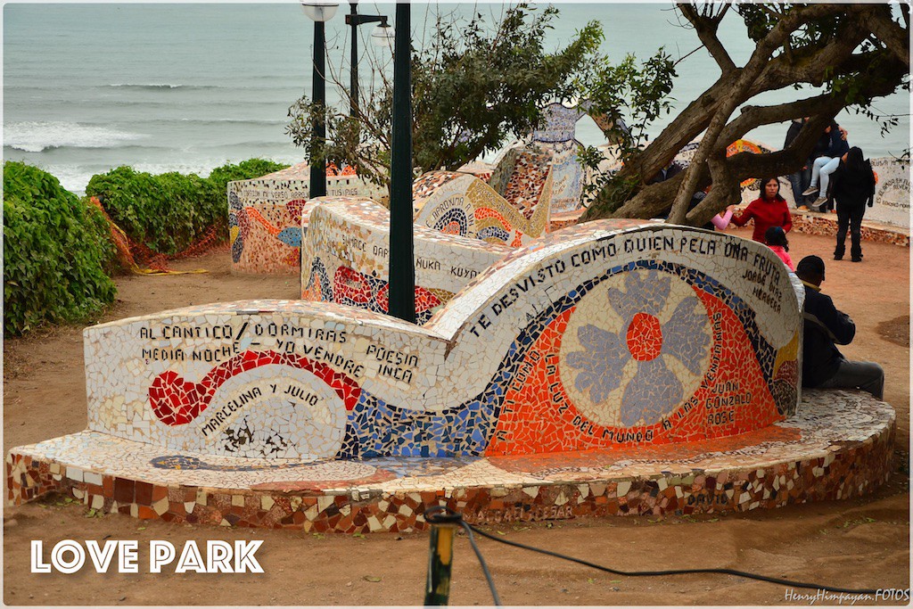 the mosaic tiles at the park