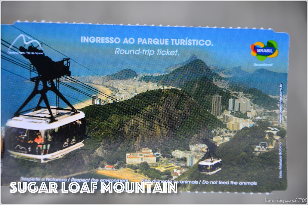 our ticket to Sugar Loaf Mountain