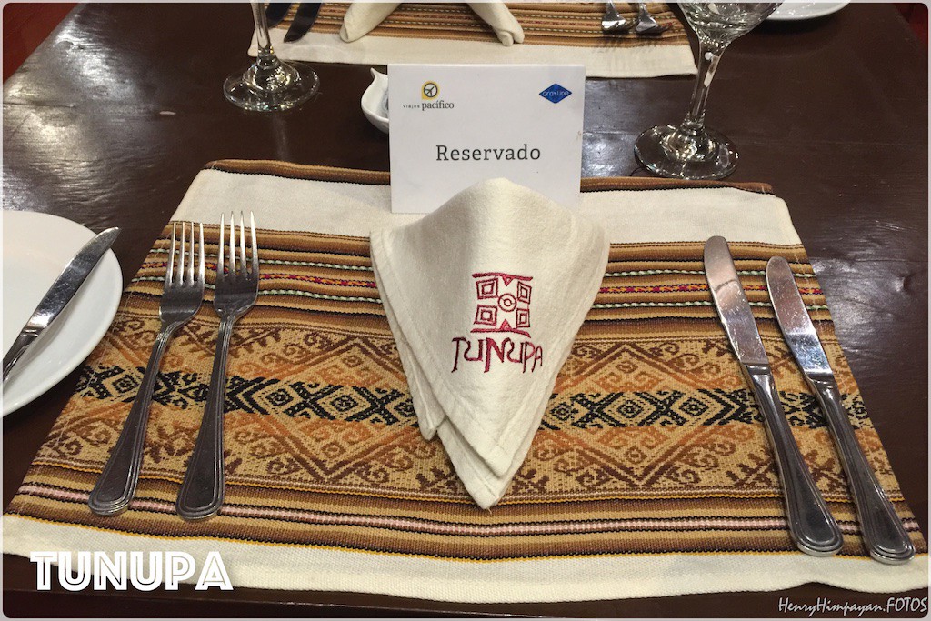 my table reservation at Tunupa