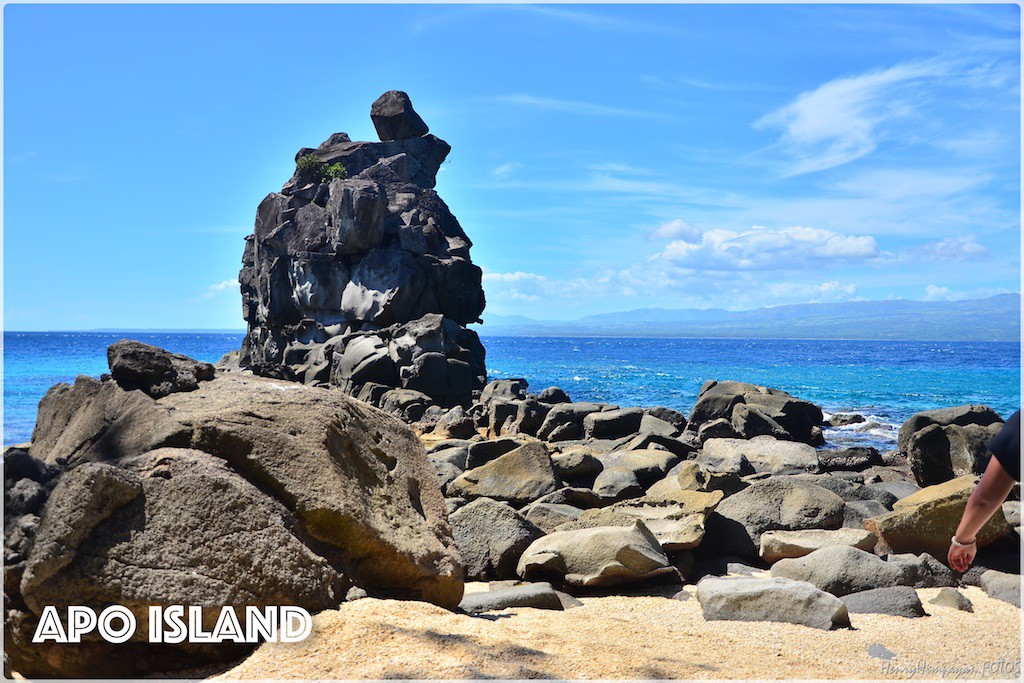 the famous rock formation of Apo Island