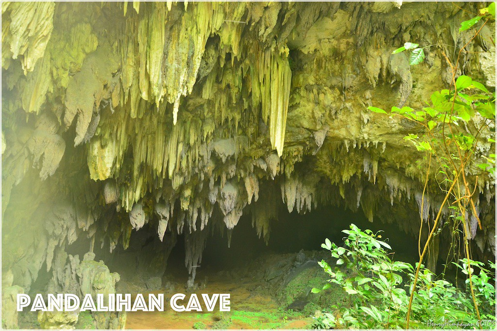 at the entrance of Pandalihan Cave