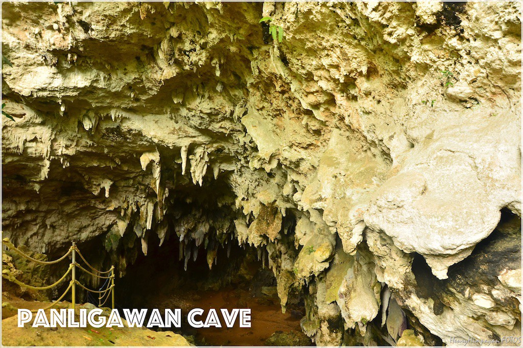 at the entrance of Panligawan Cave