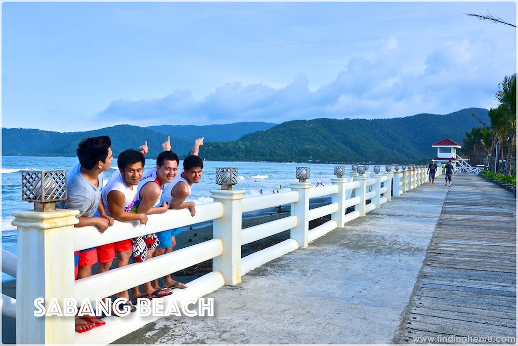 pose at the Sabang Beach