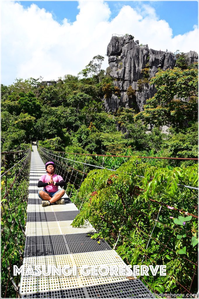 at the hanging bridge