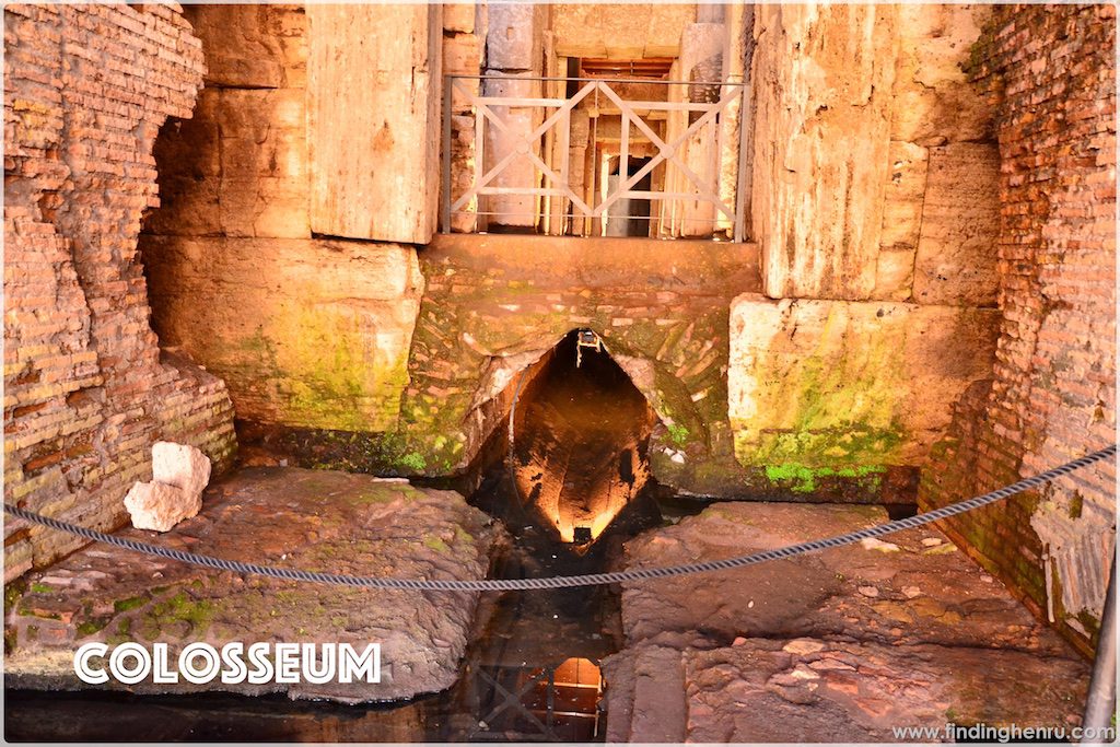 the canals inside the Colosseum