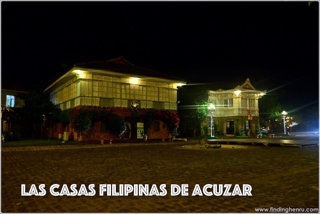 heritage houses at night